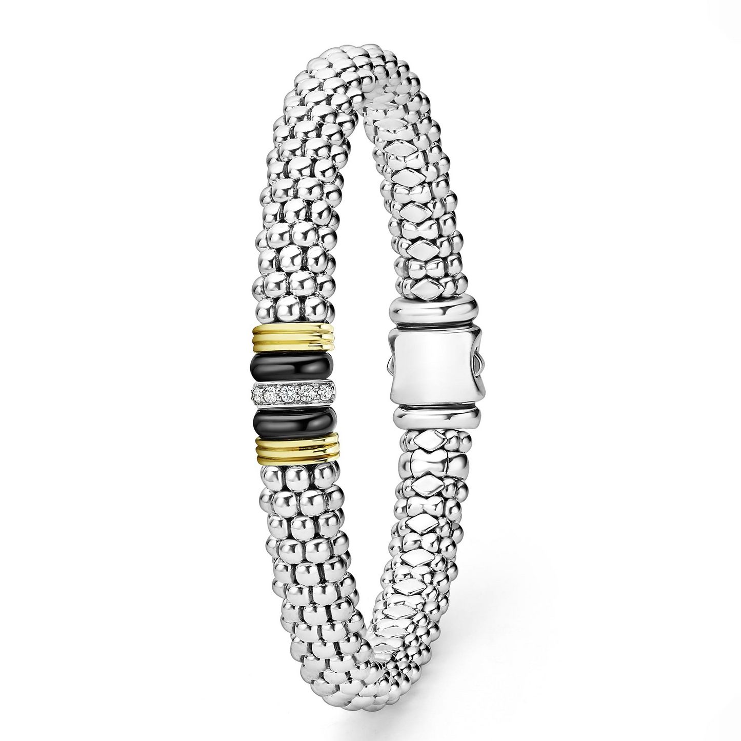 Lagos Single Station Diamond Caviar Bracelet