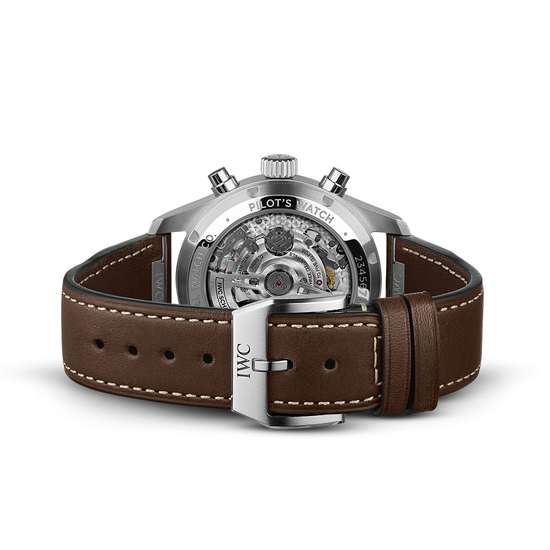 IWC Shaffhuasen Pilot's Watch Chronograph 41mm w/ Green Dial & Brown Calfskin Strap