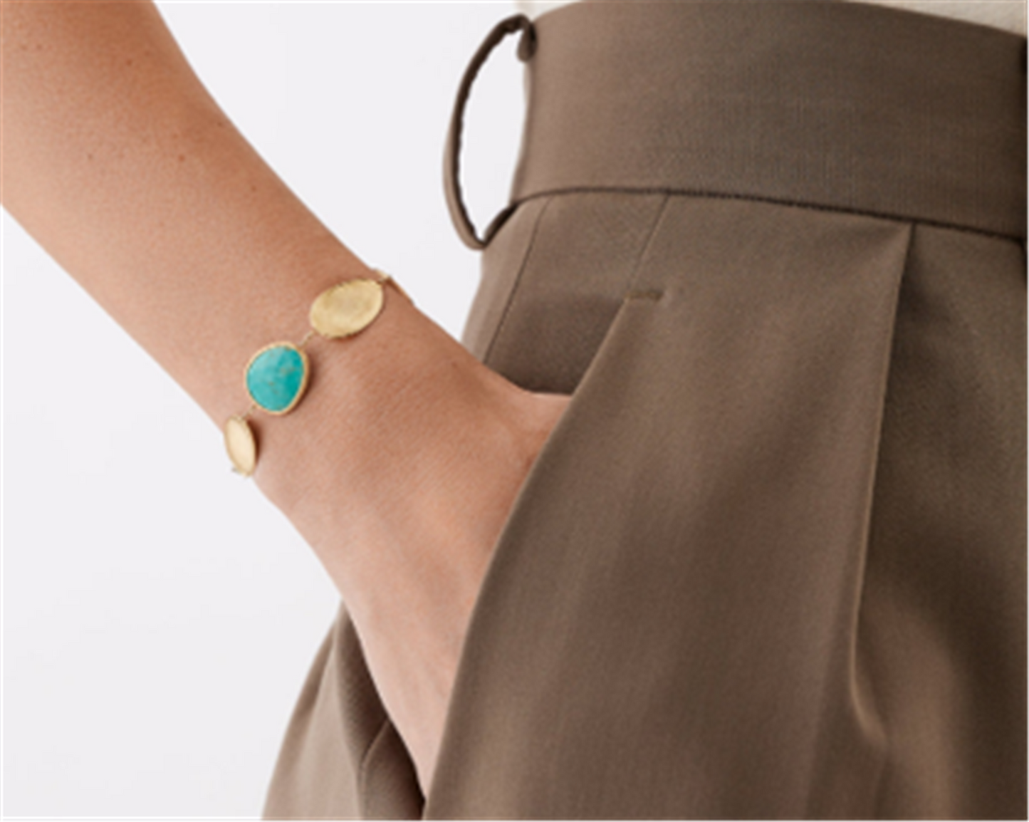 Marco Bicego Lunaria 18k Gold & Turquoise Bracelet