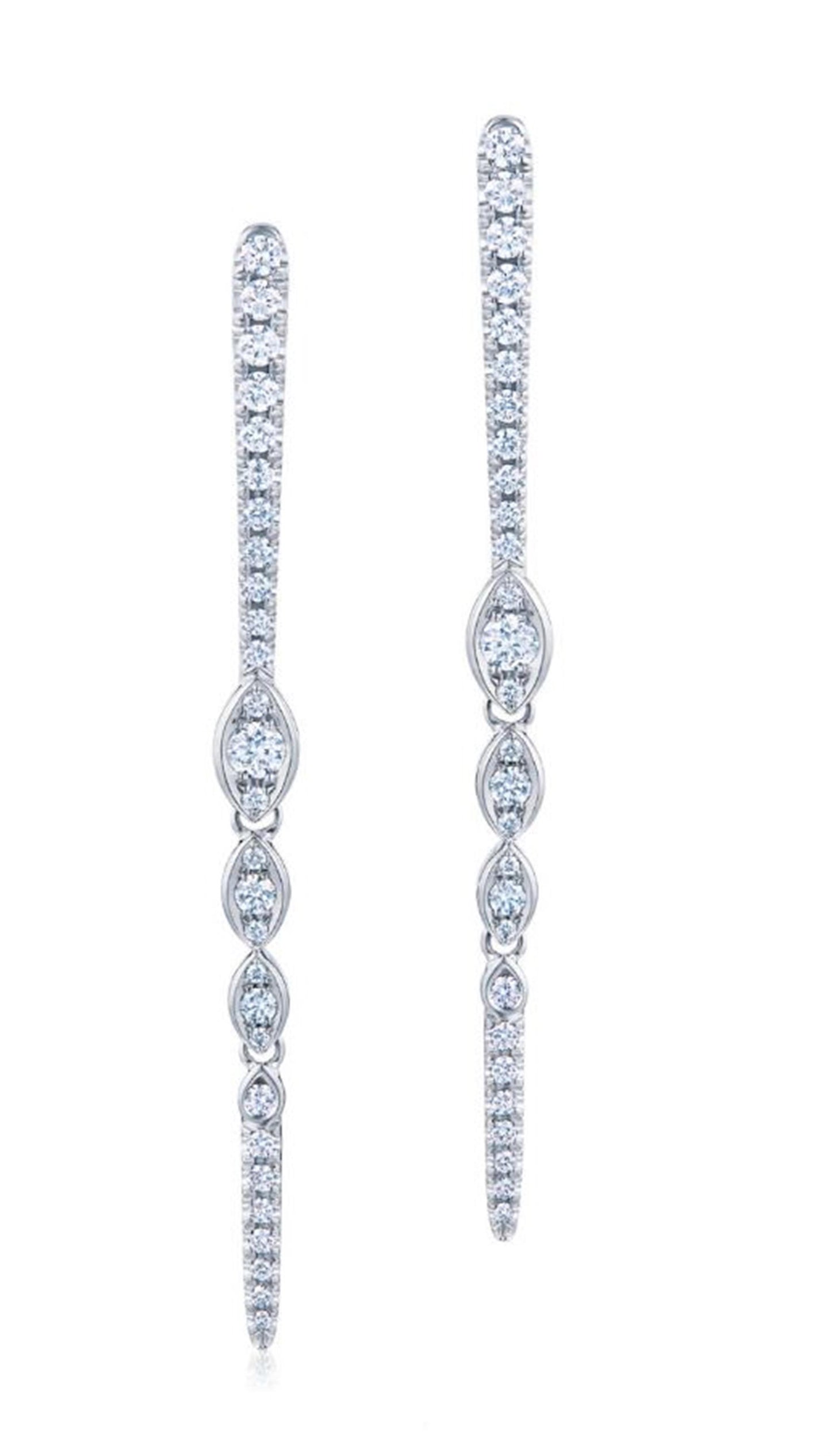 Kwiat Vine Drop Diamond Earrings