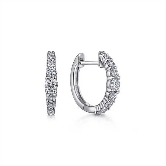 Gabriel & Co. 13mm Classic Diamond Huggie Earrings