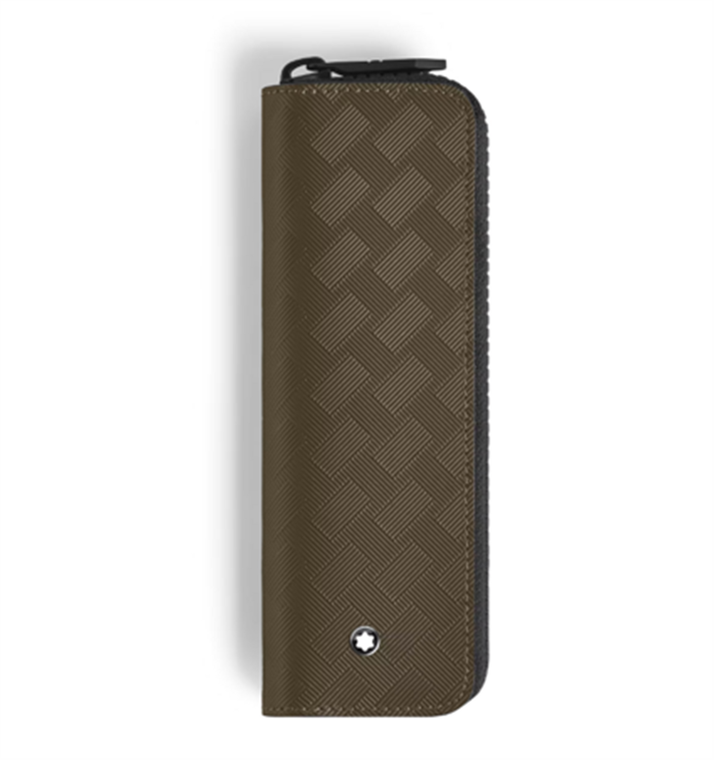 MontBlanc 1-Pen Pouch with zip in Extreme Leather - Khaki