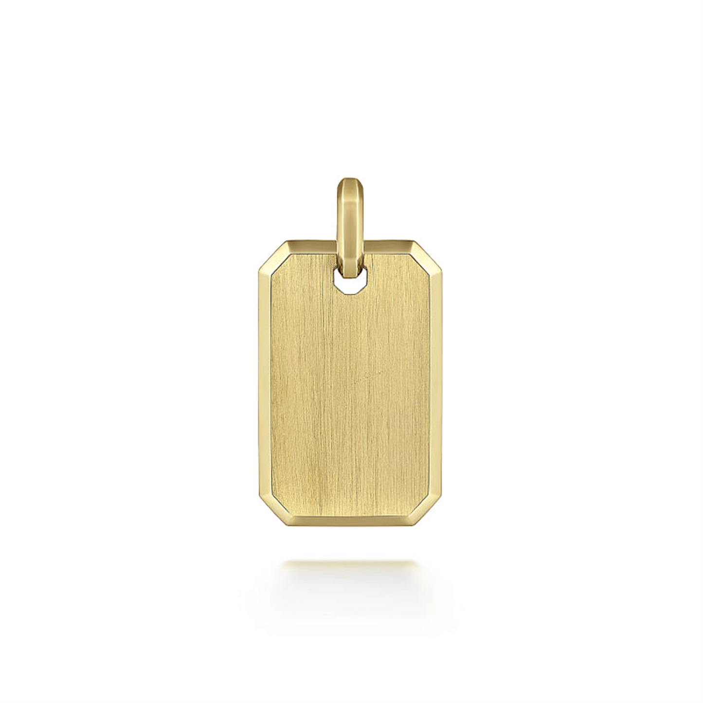 Gabriel & Co. Yellow Gold Dog Tag Pendant