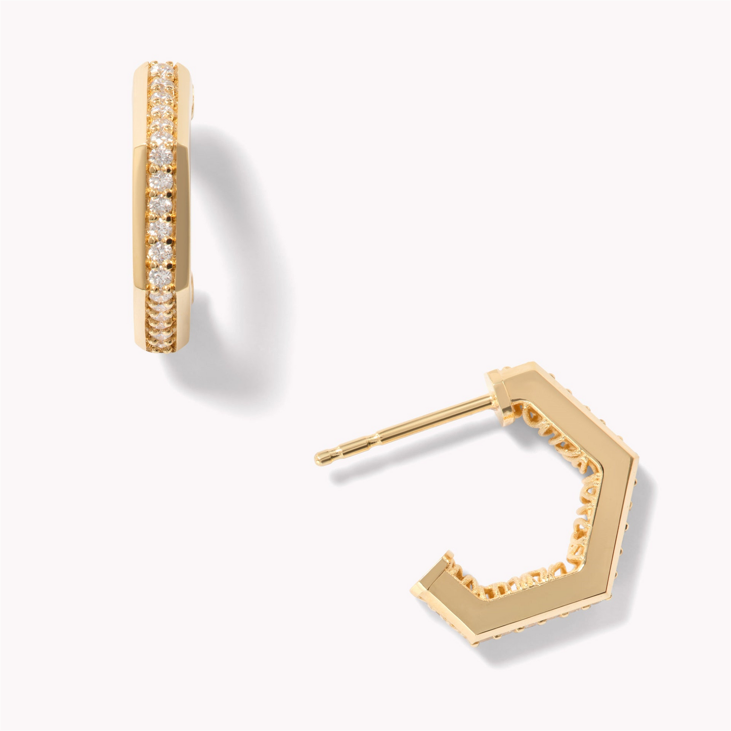 Jamie Turner Eclipse Diamond Huggies in 18k Yellow Gold