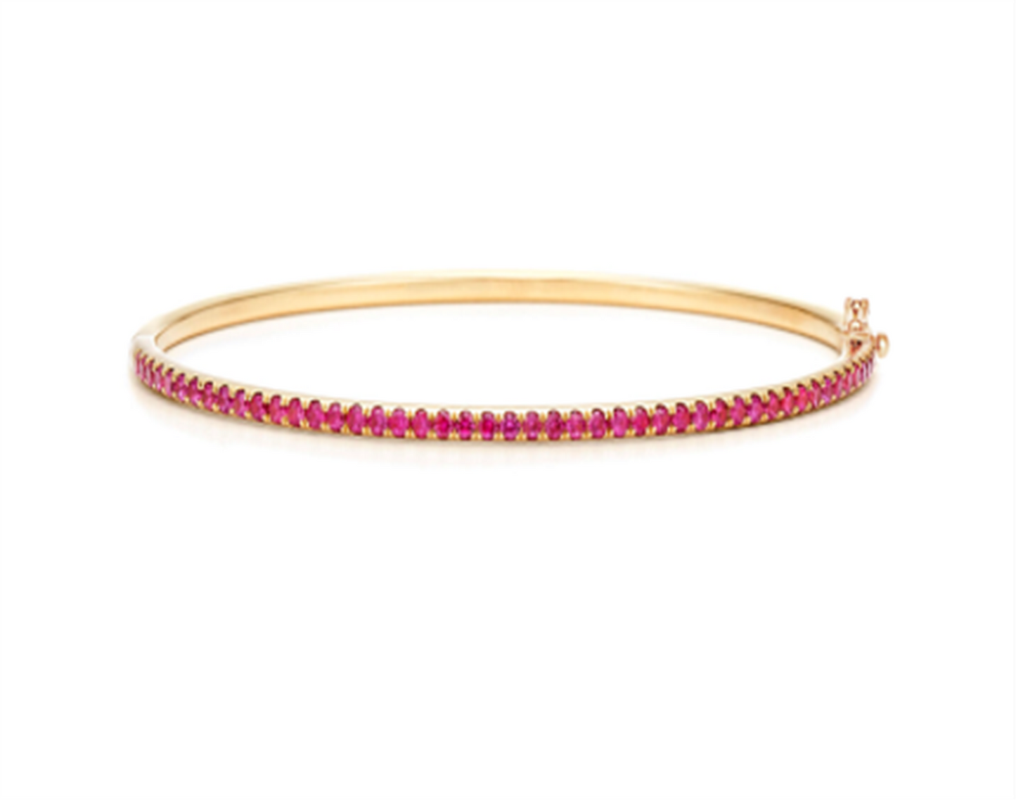 Kwiat 18k Gold Stackable Slim Bangle with 1ct Rubies