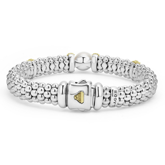 Lagos Two-Tone Pearl Caviar Bracelet