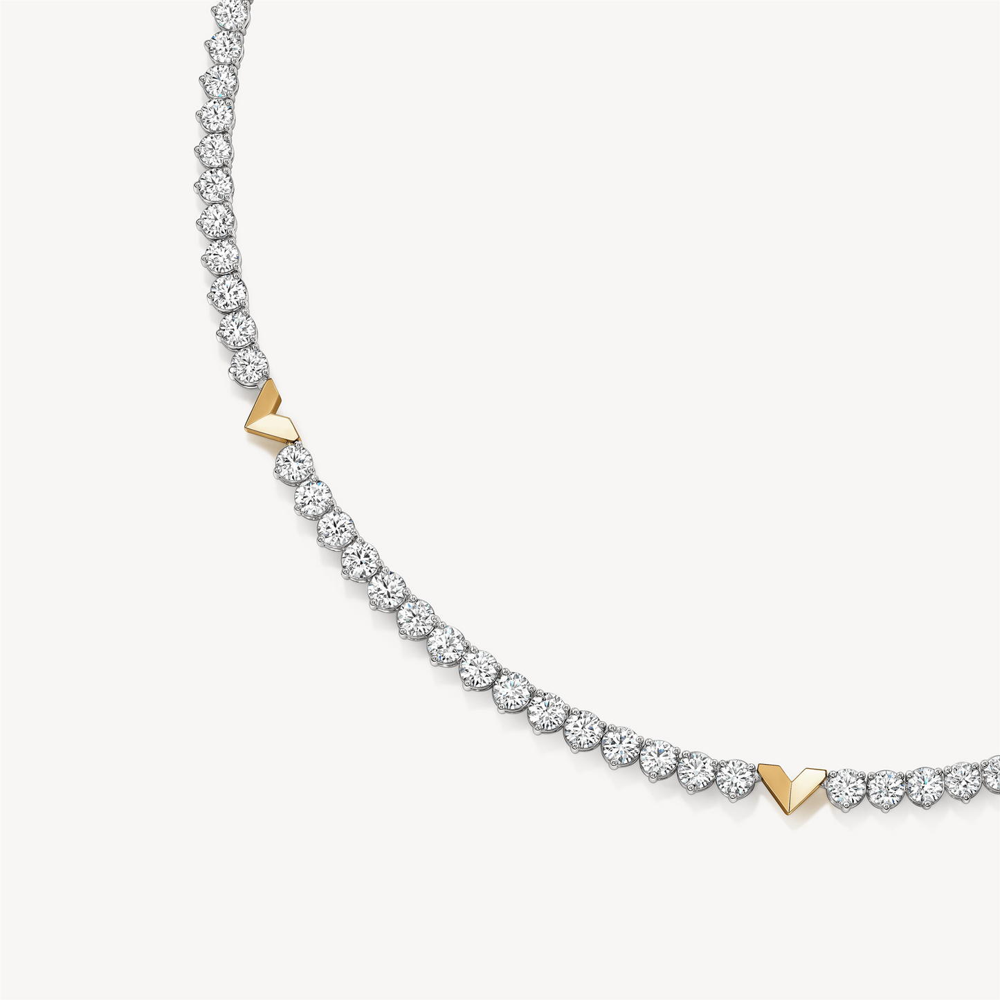Hearts On Fire Copley Diamond Line Necklace in 18k Two-Tone Gold