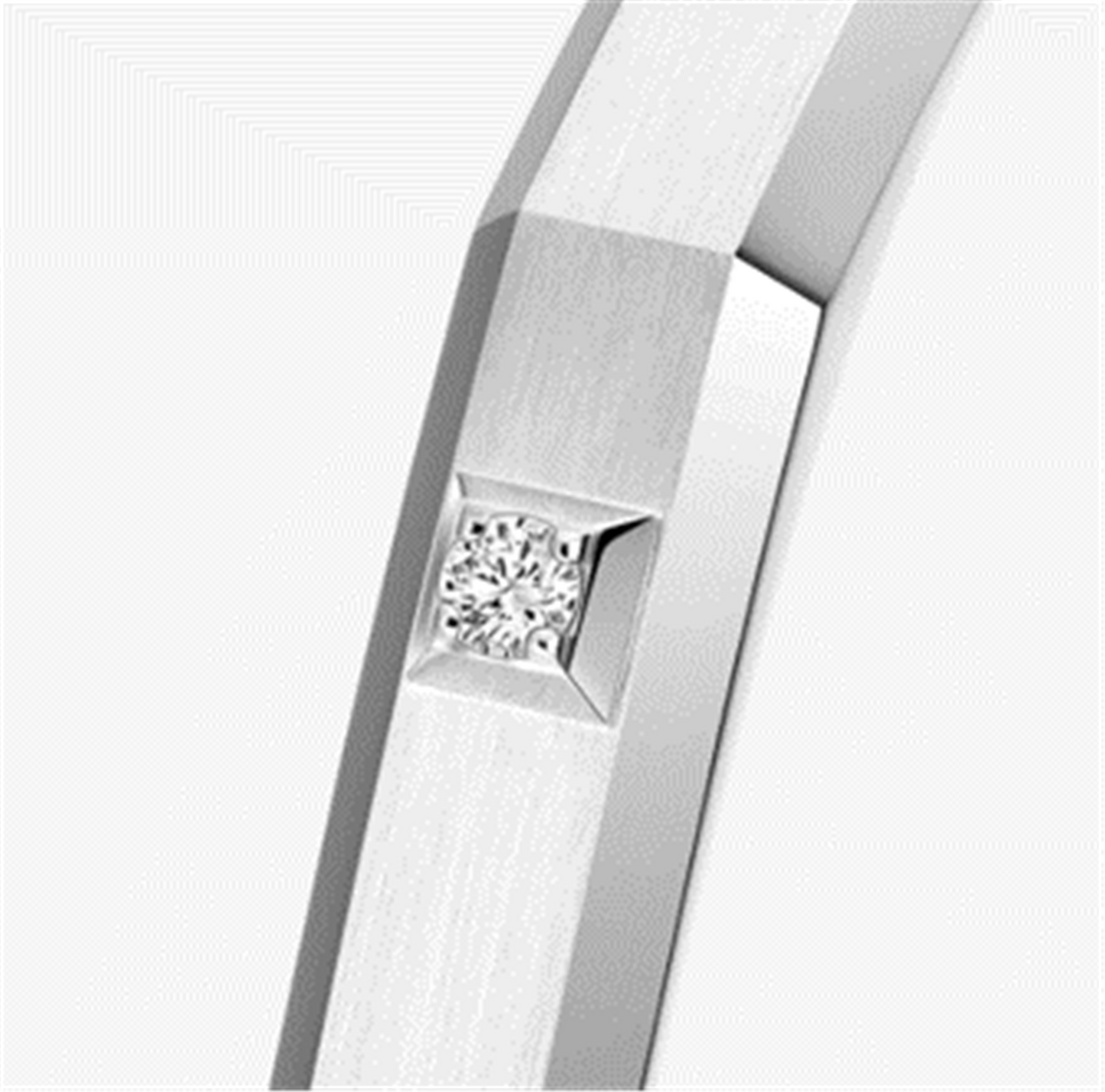 Messika Moderniste Brushed Diamond Bracelet, Medium in 18k White Gold