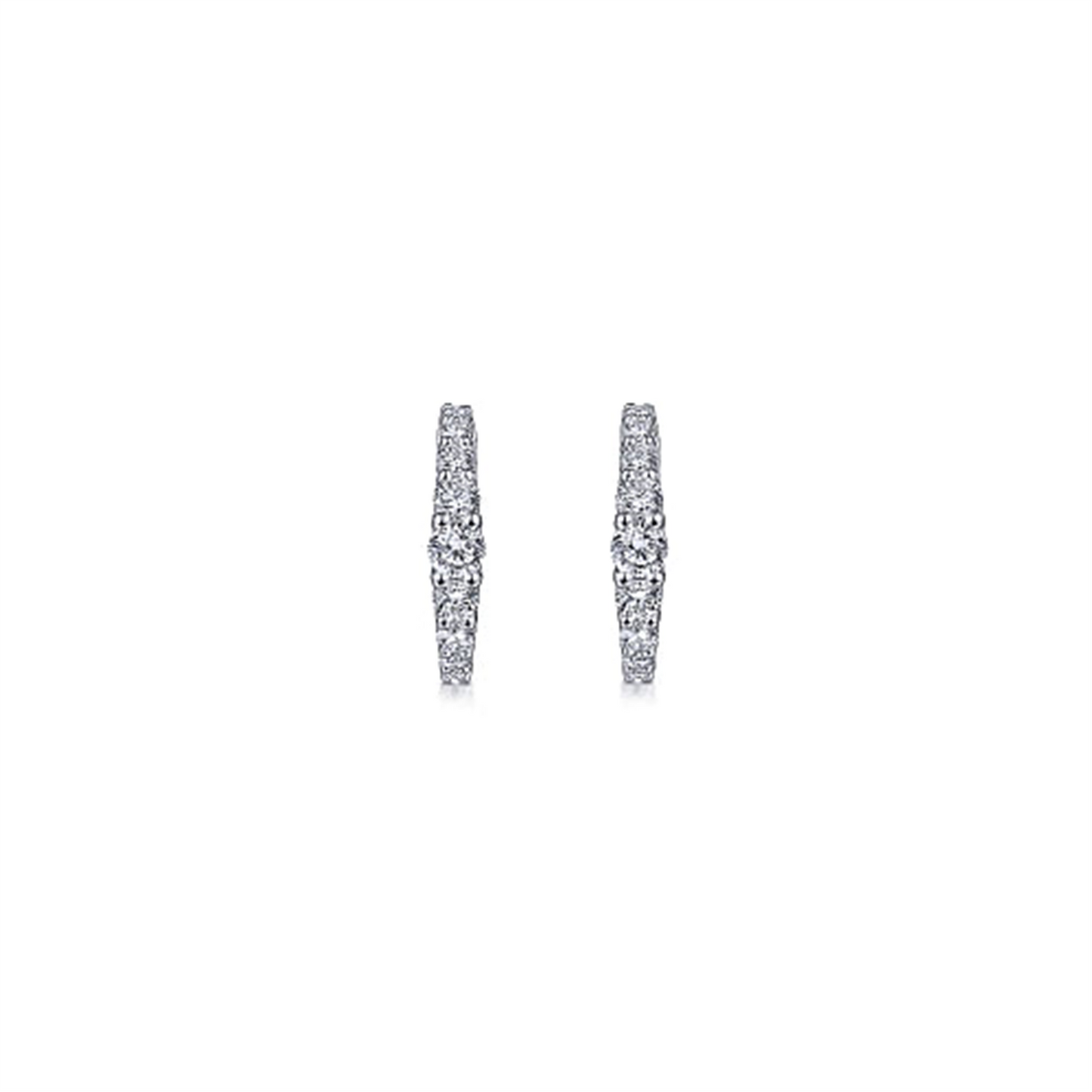 Gabriel & Co. 13mm Classic Diamond Huggie Earrings