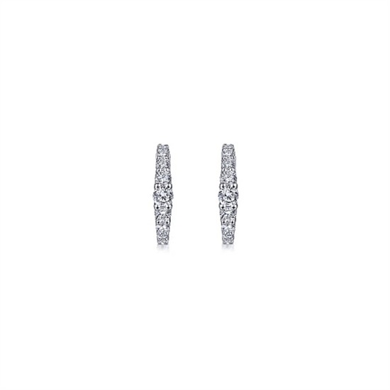 Gabriel & Co. 13mm Classic Diamond Huggie Earrings