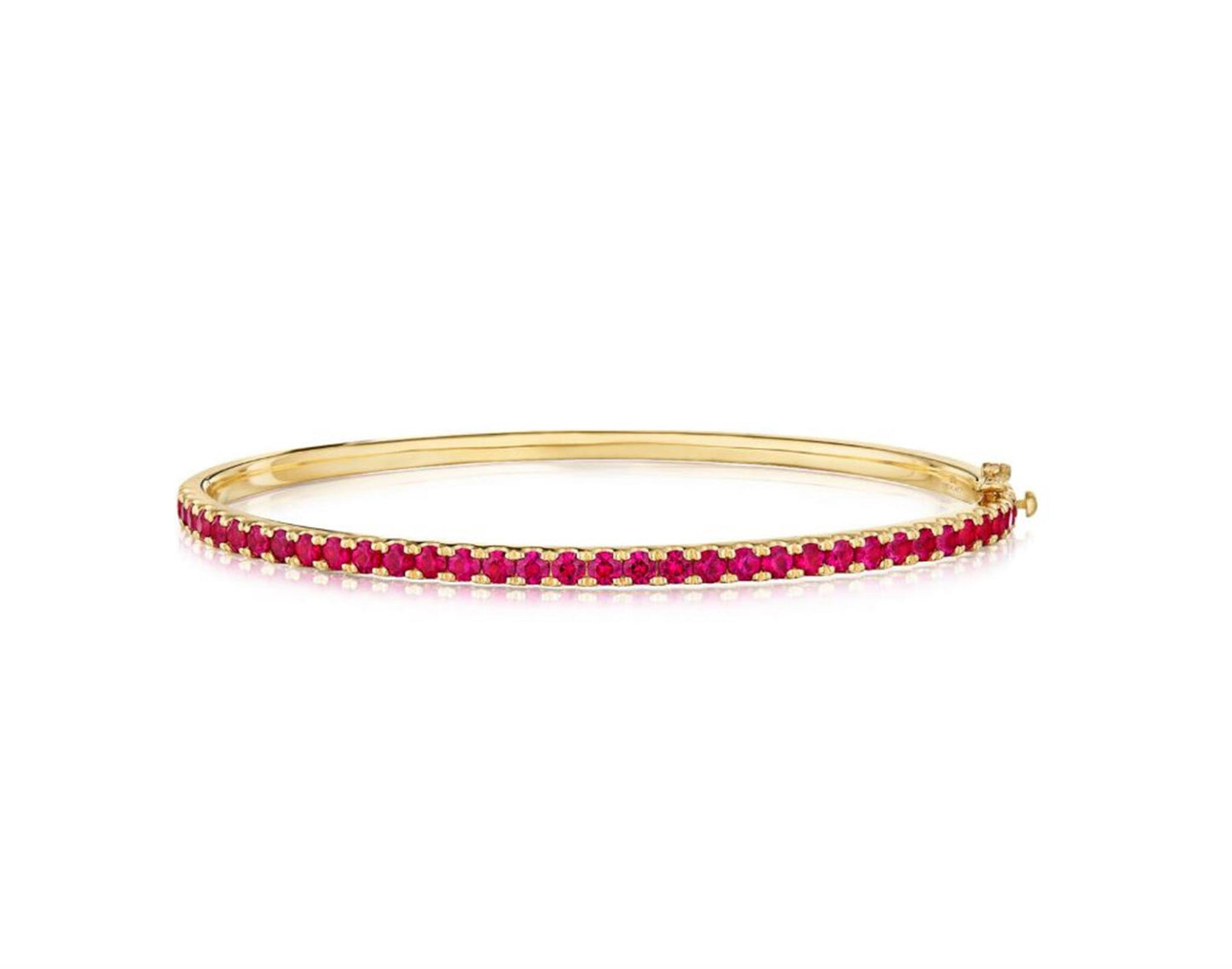 Kwiat Stackable Bangle in 18k Gold & 2ct Rubies, 3.20 mm