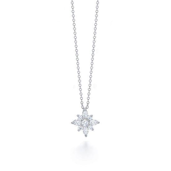 Kwiat Star Diamond Pendant Necklace in 18k White Gold