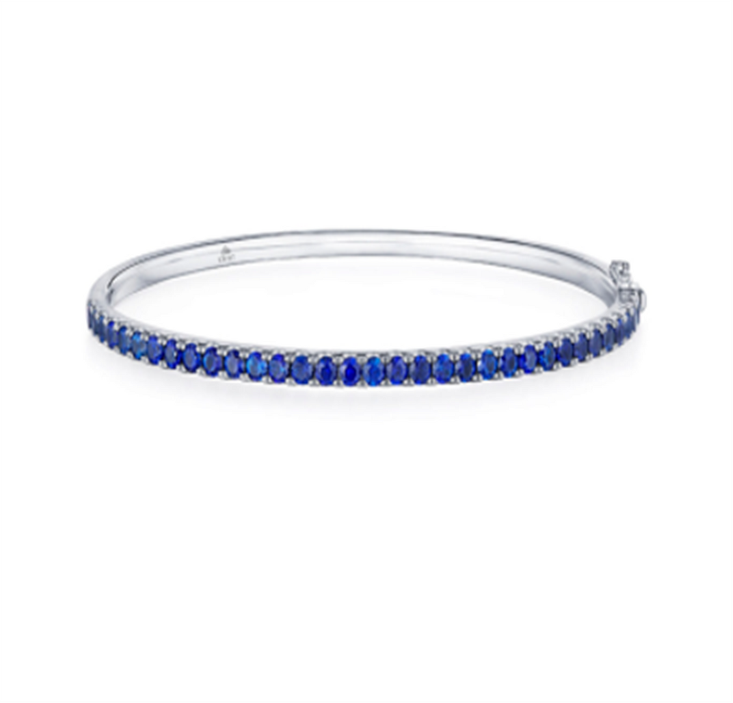 Kwiat 18k White Gold Sapphire Stackable Bangle Bracelet, 2.90 mm
