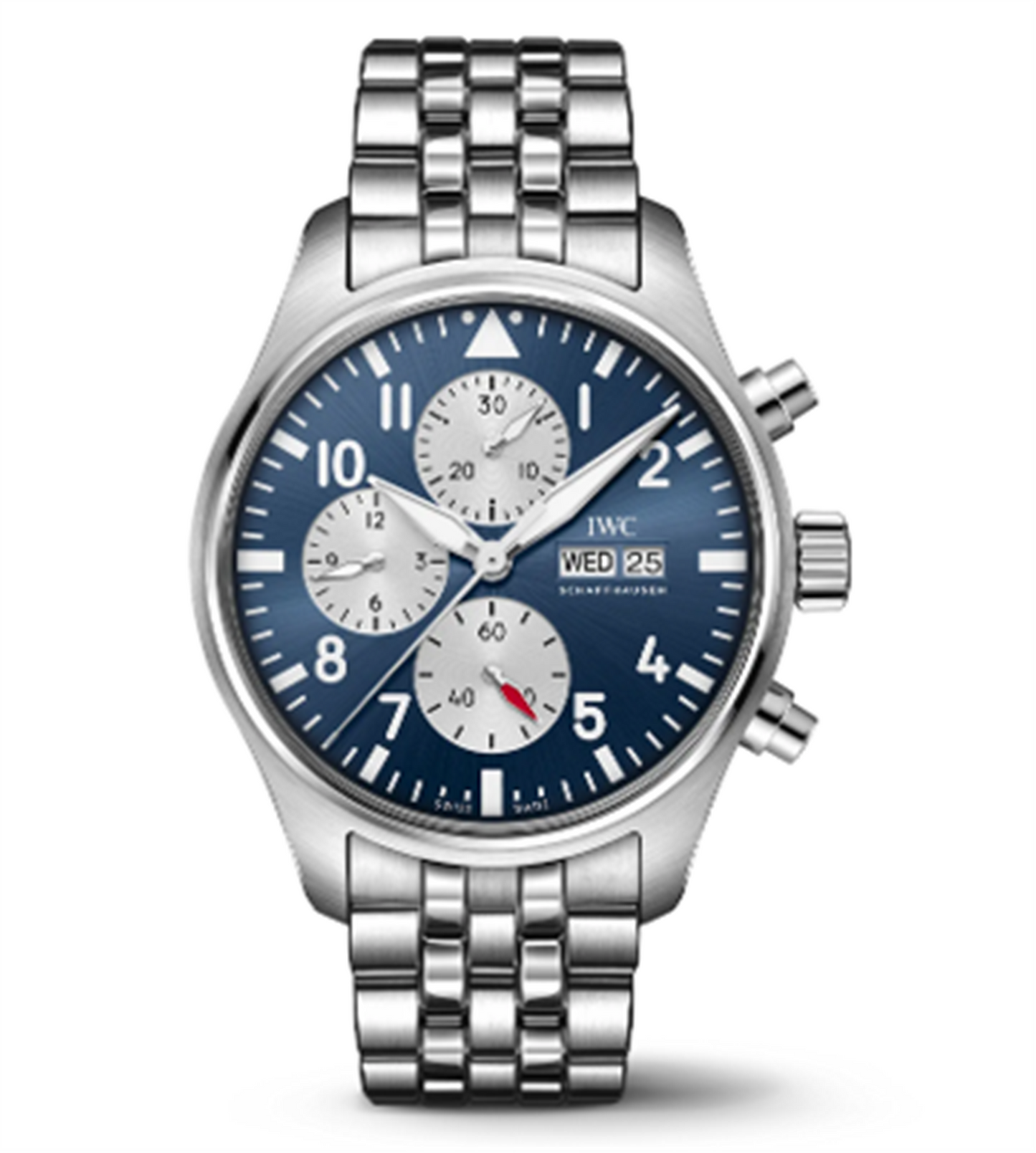 IWC Schaffhausen Pilot's Watch Chronograph Laureus in Stainless Steel w/Blue Dial