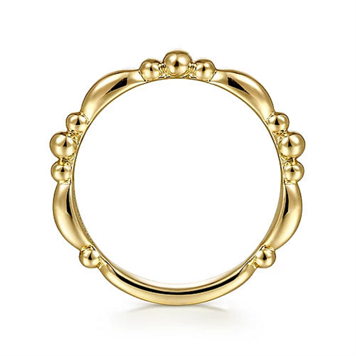 Gabriel Stackable Rings Gabriel & Co. Gold Alternating Bar & Bujukan Bead Stackable Ring ...