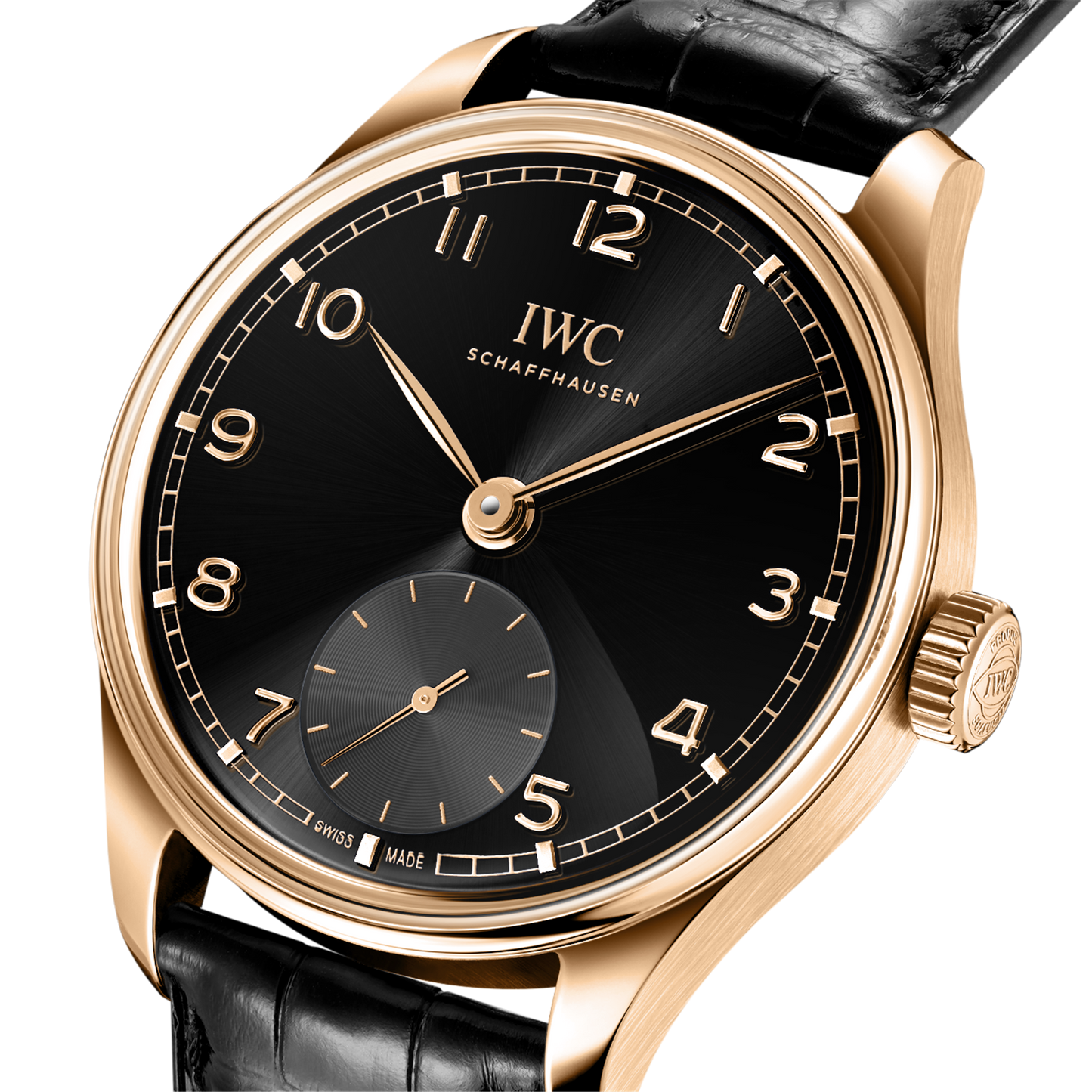 IWC Shaffhausen Portugieser Automatic 40mm w/ Black Dial & Alligator Strap