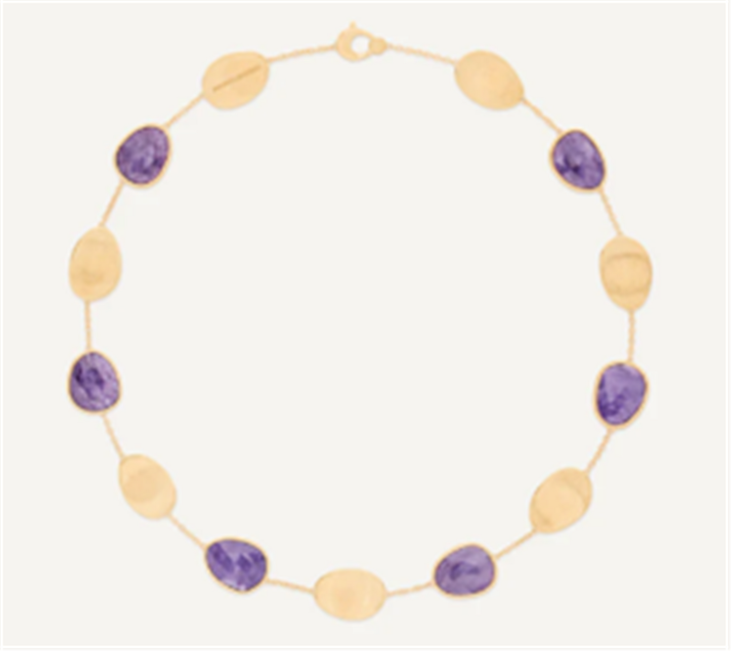 Marco Bicego Lunaria Collar Necklace with Charoite in 18k Gold
