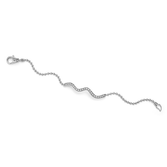 Lagos Beaded Wave Diamond Bracelet