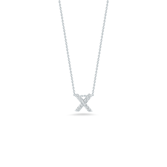 Roberto Coin Diamond Love Letter X Necklace