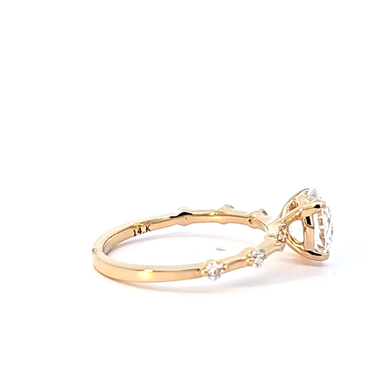 C.Gonshor Scattered Diamond Semi-Mount Engagement Ring in 14k Gold & 1/4ct Diamonds