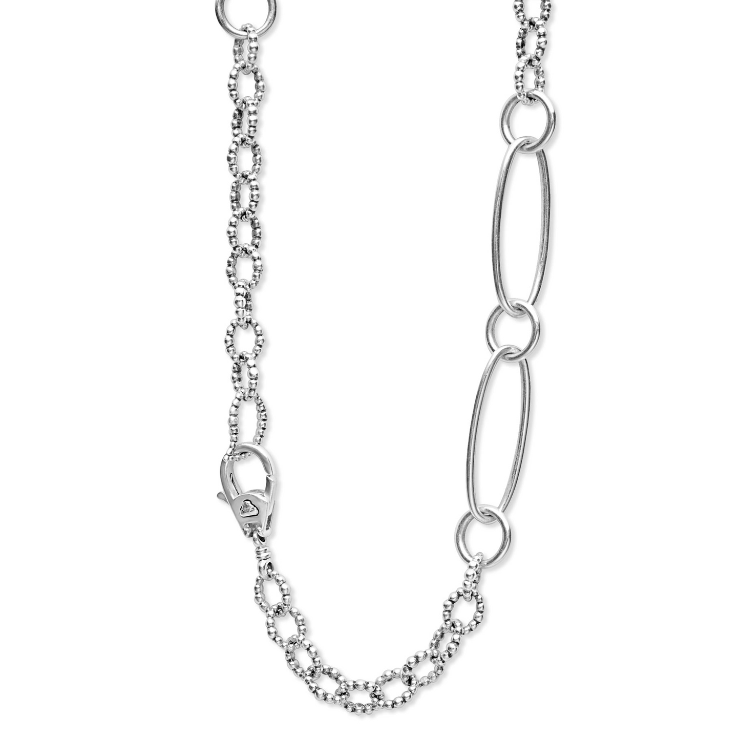 Lagos Pearl Link Necklace in Sterling Silver