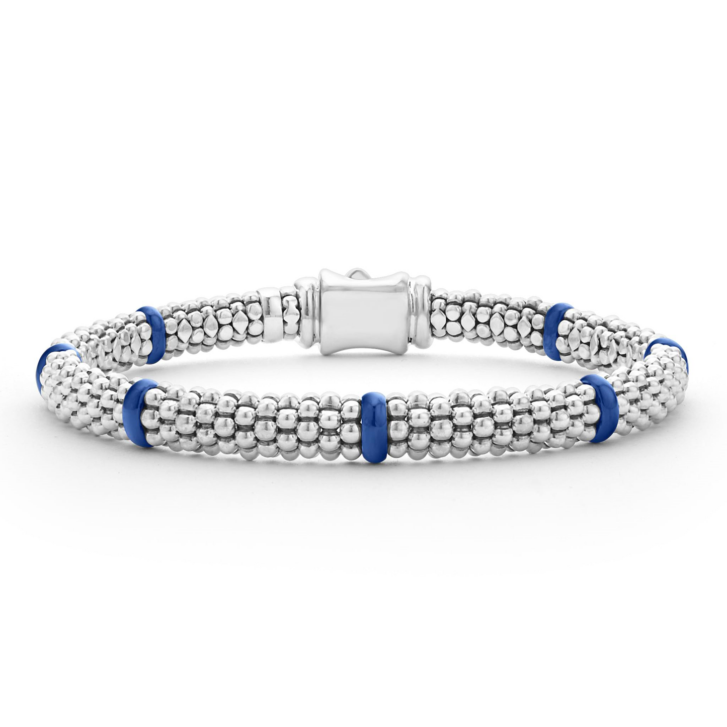 Lagos Ultramarine Ceramic Station Caviar Bracelet