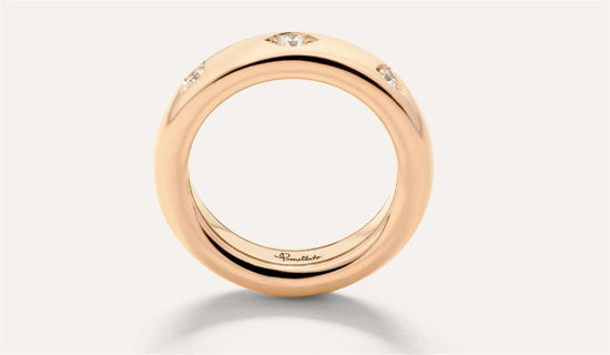 Pomellato Iconica Extra Slim Ring in 18k Rose Gold