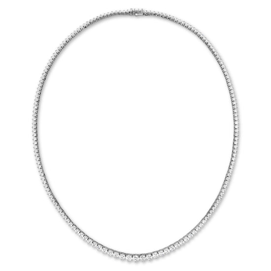 Hearts on Fire Signature Graduated Line Necklace in 18k White Gold