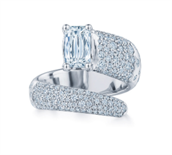 Kwiat Cobblestone Ashoka Pave Wrap Diamond Ring