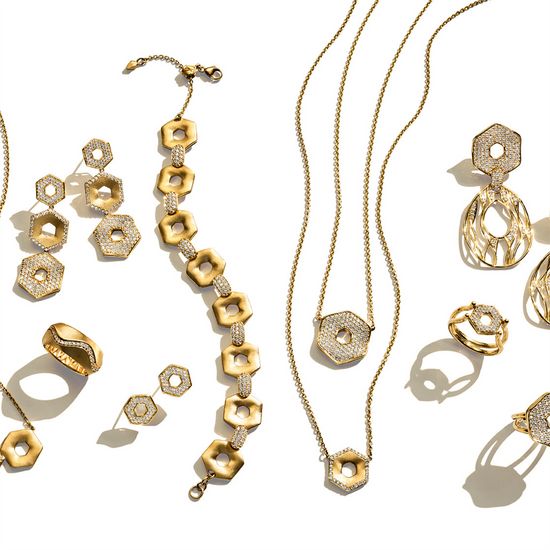 Jamie Turner Eclipse Diamond Necklace in 18k Yellow Gold