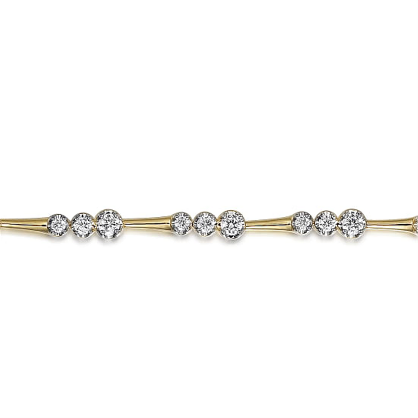 Gabriel & Co. Gold Graduated Diamond Station Bracelet - style #TB4965Y45JJ