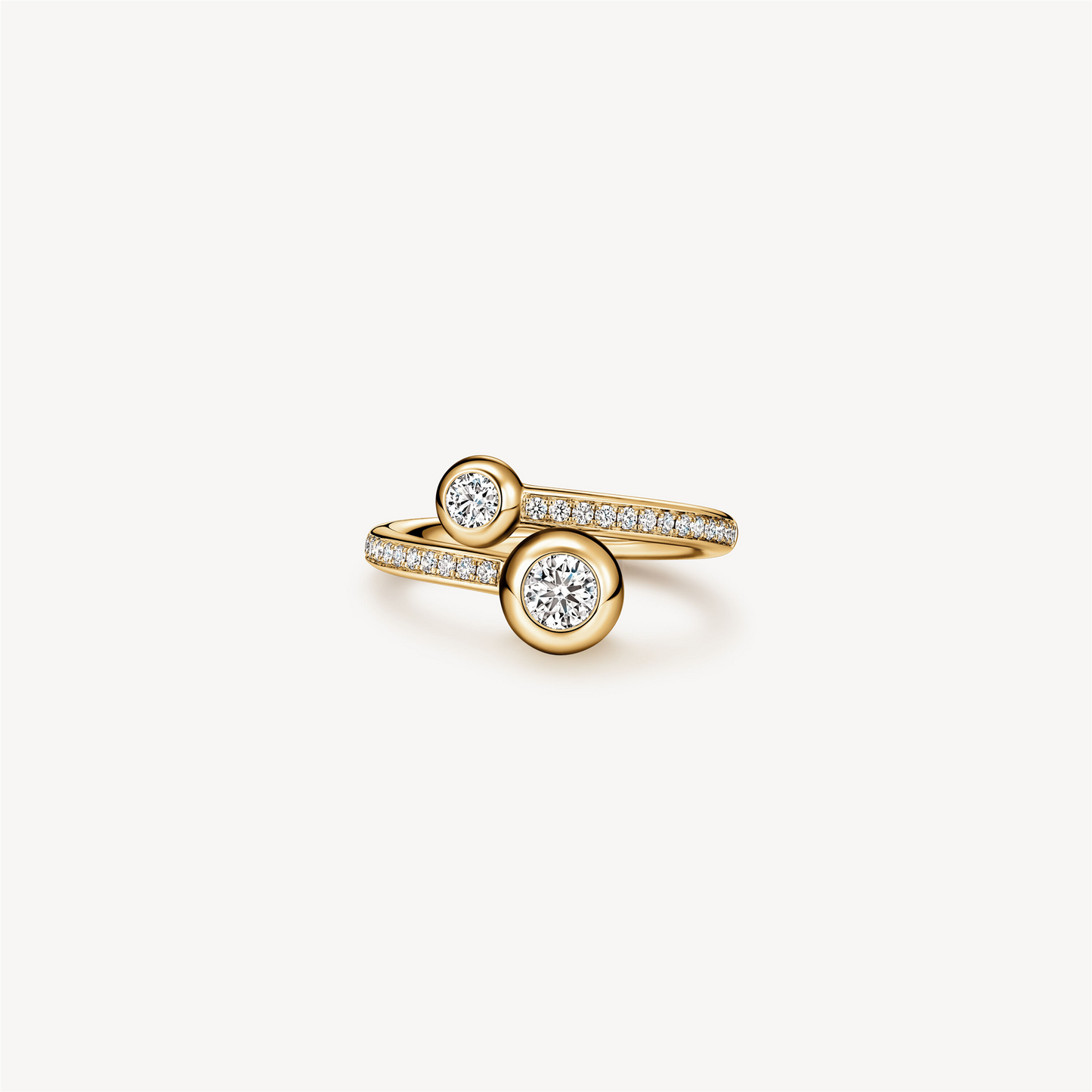 Hearts On Fire Dream Bypass Pave Ring in 18k Yellow Gold