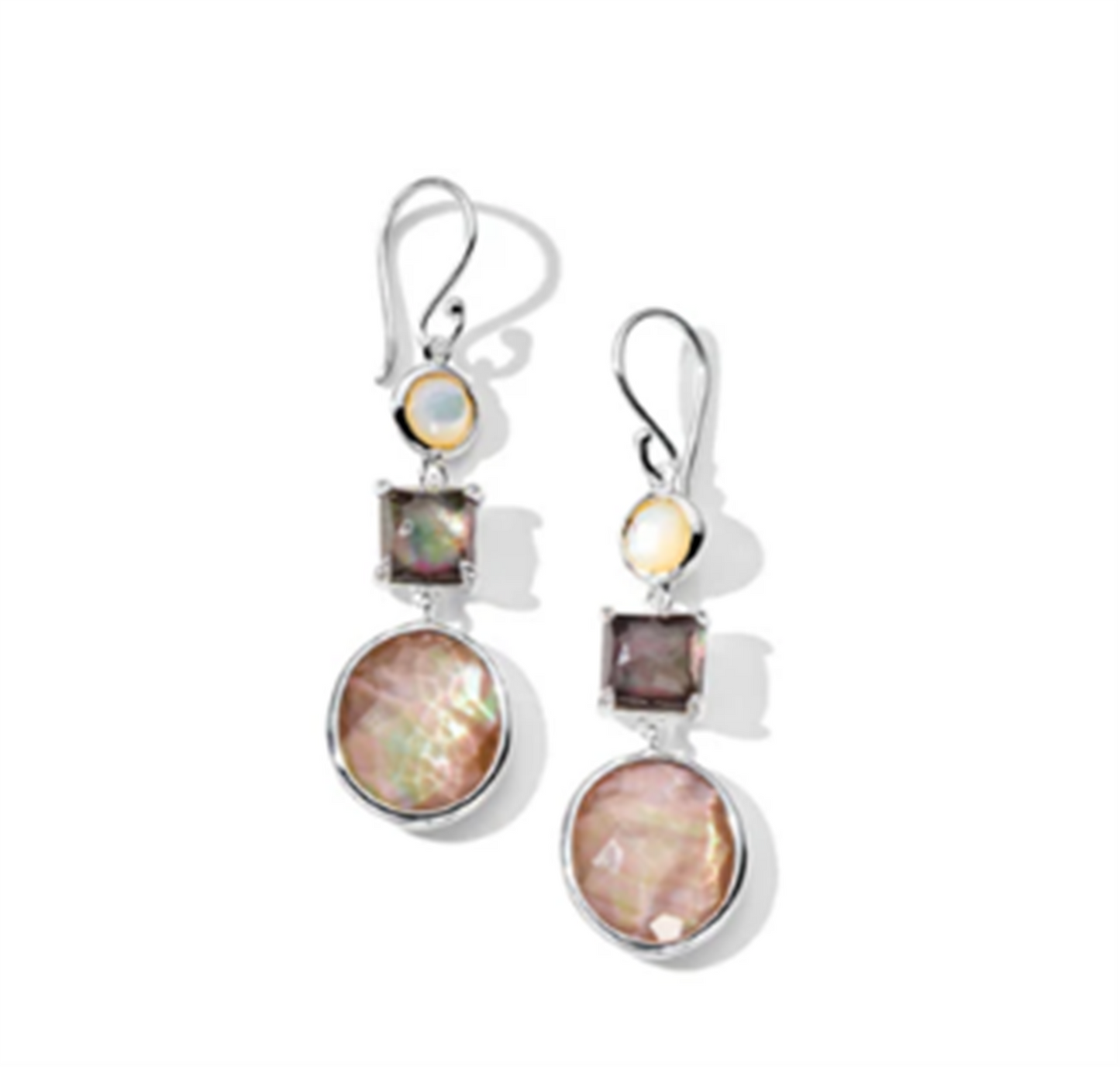 Ippolita Rock Candy 3-Stone Drop Earrings in Sabbia