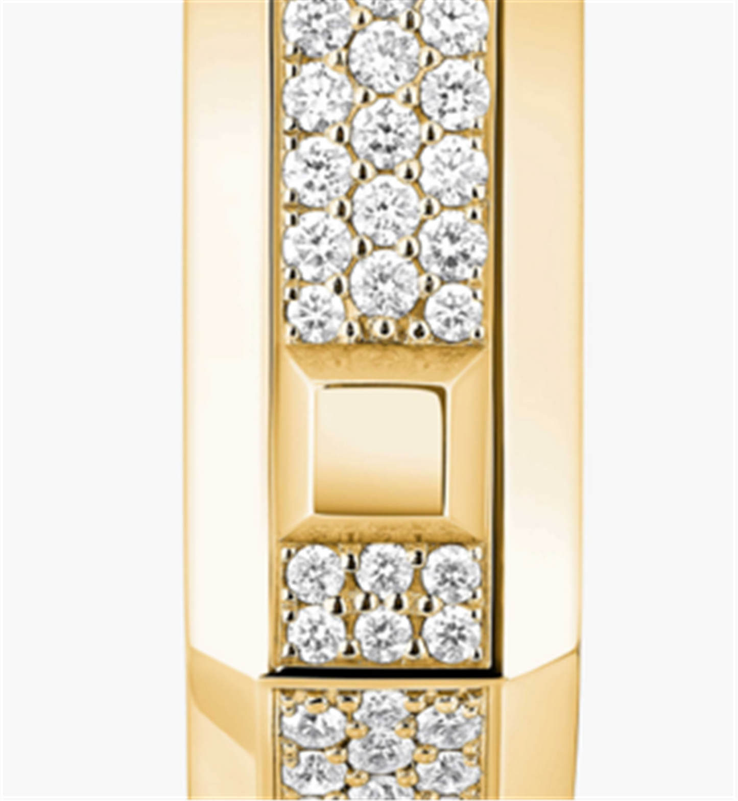 Messika Moderniste Single Pavé Diamond Hoop, Medium in 18k Yellow Gold