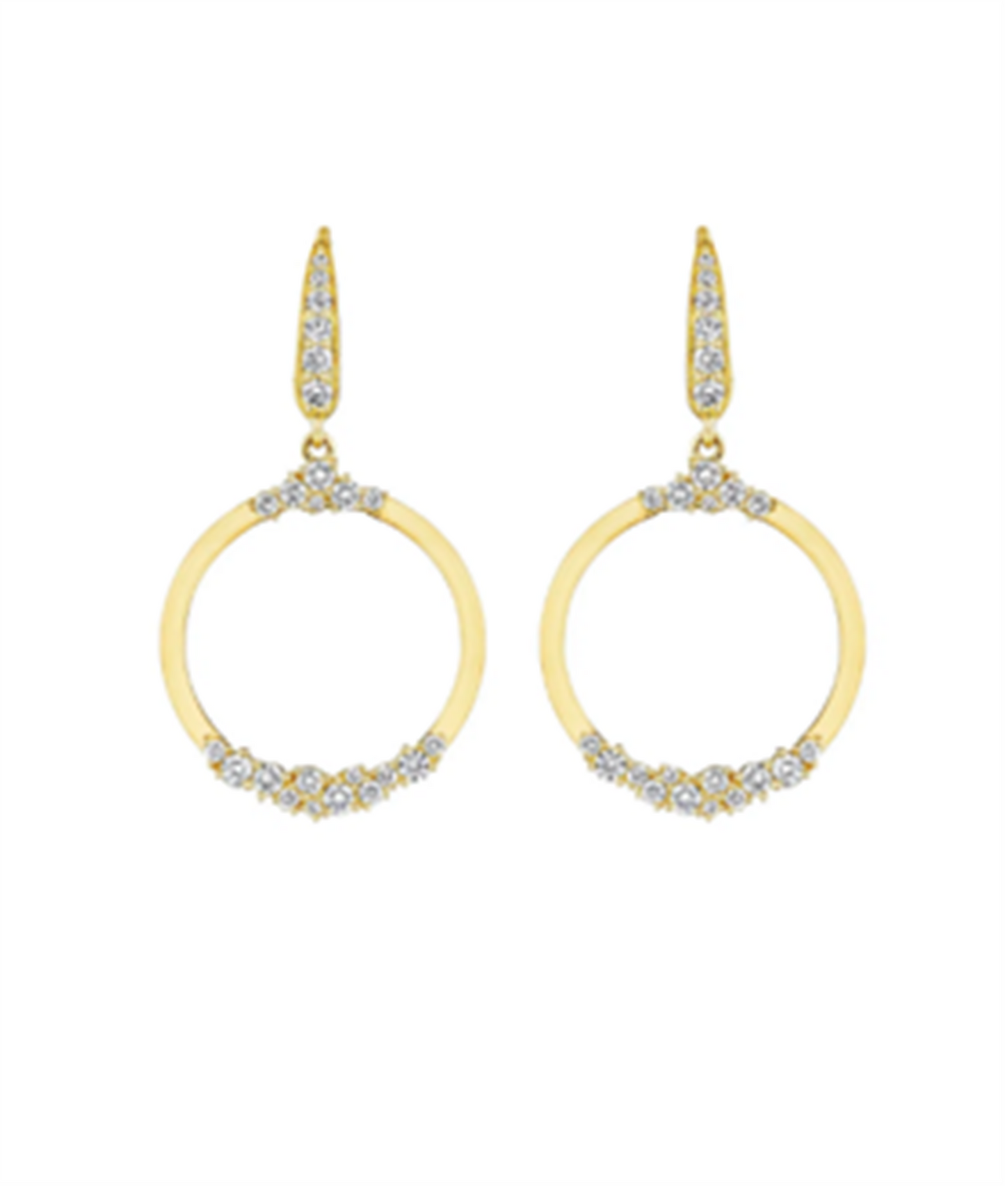 Penny Preville Open Diamond Accent Round Stardust Earrings