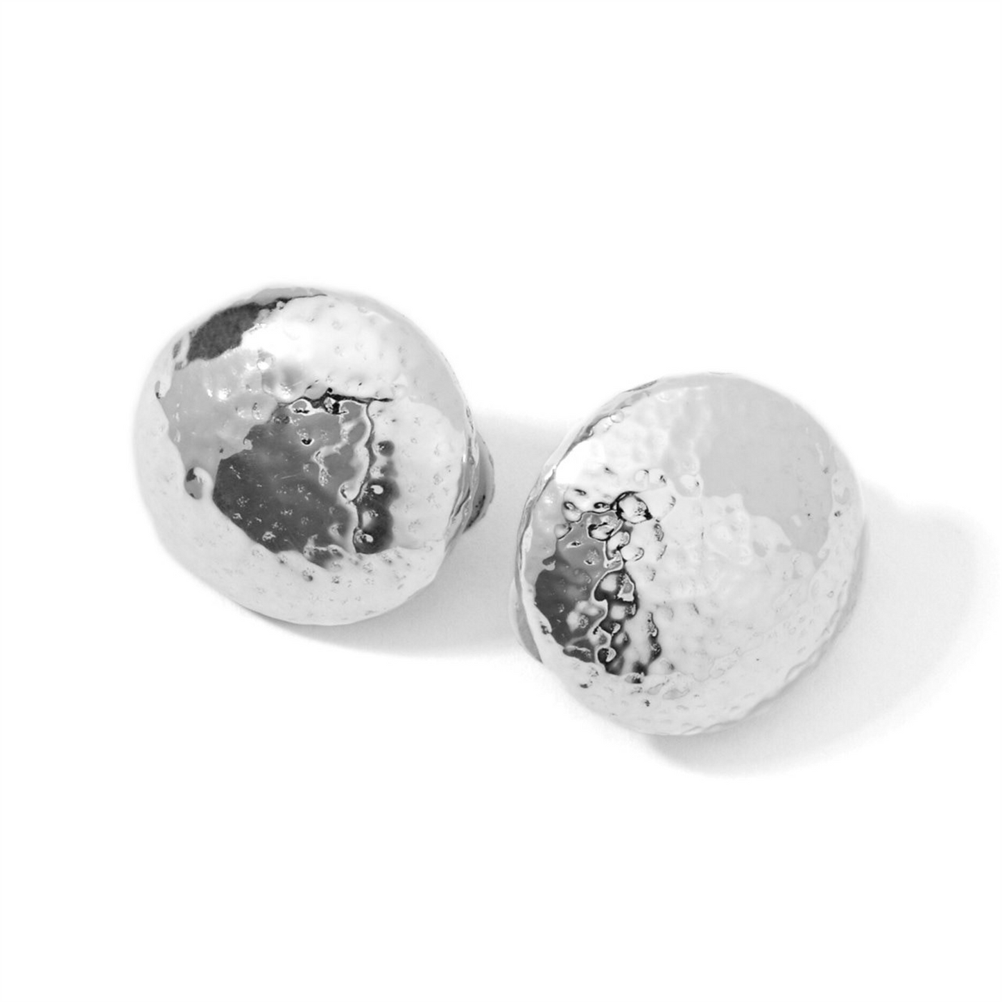 Ippolita Hammered Button Stud Clip Earrings