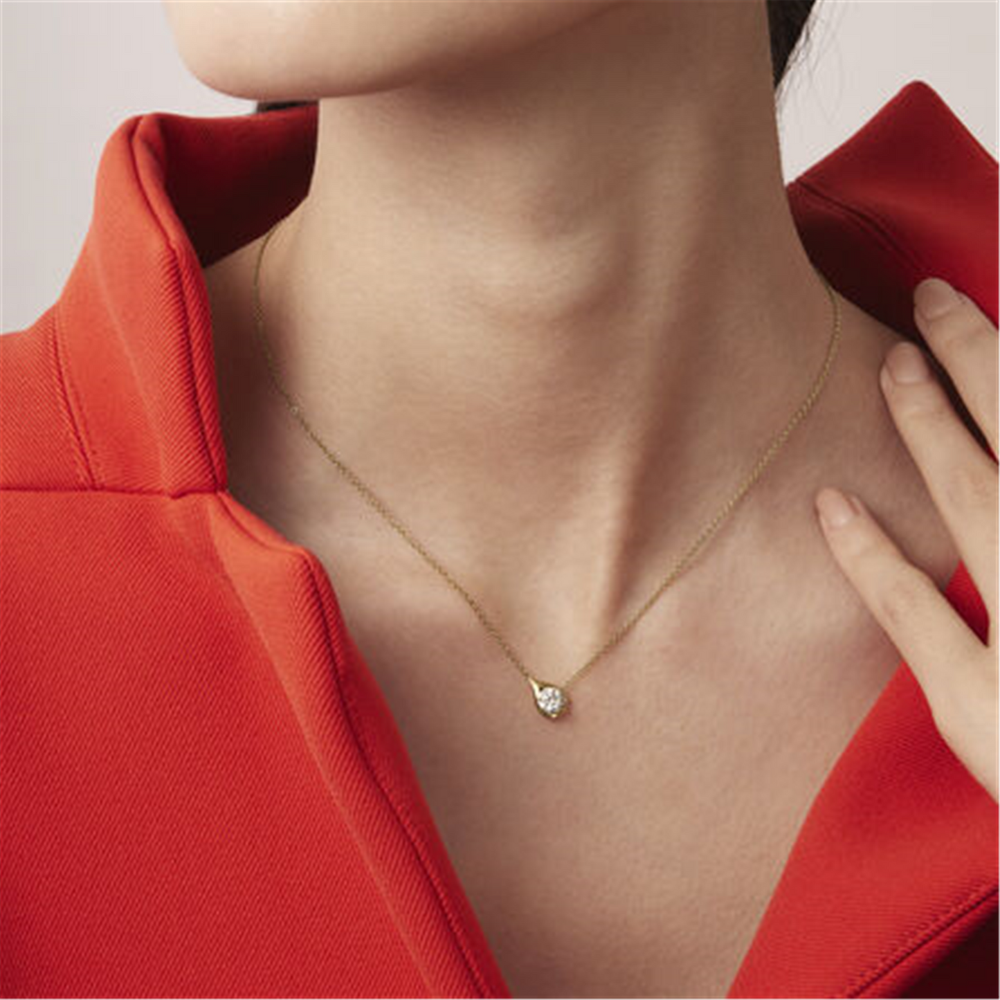 Hearts On Fire LU Droplet Pendant Necklace in 18k Yellow Gold