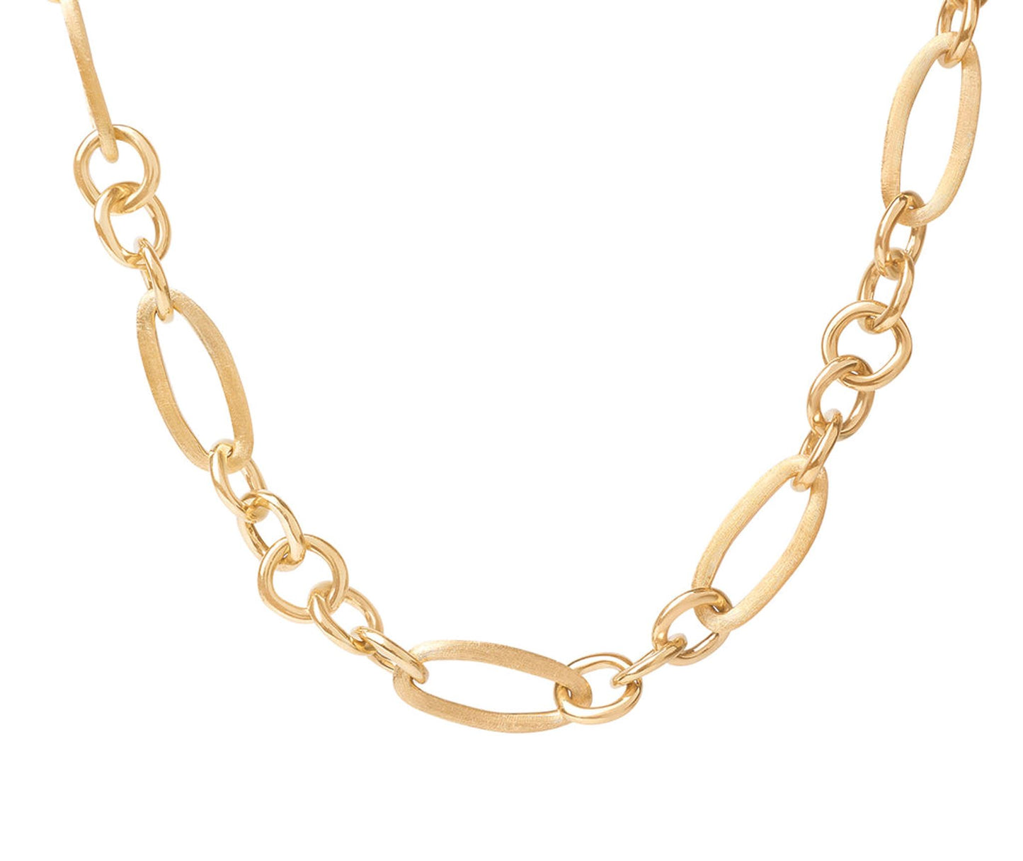 Marco Bicego Jaipur Gold Engraved & Polished Alternating Link Necklace