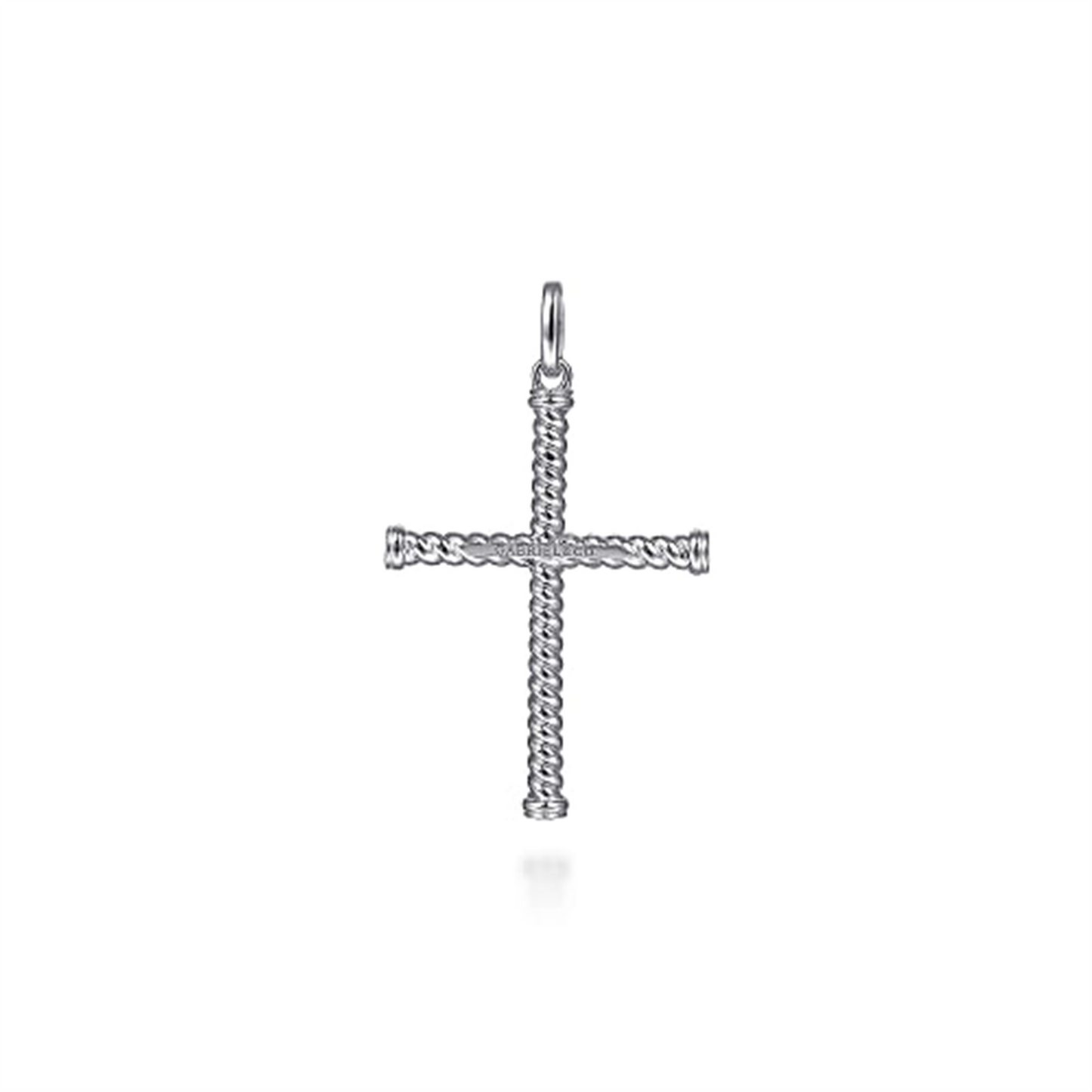 Gabriel & Co. 925 Sterling Silver Twisted Rope Cross Pendant