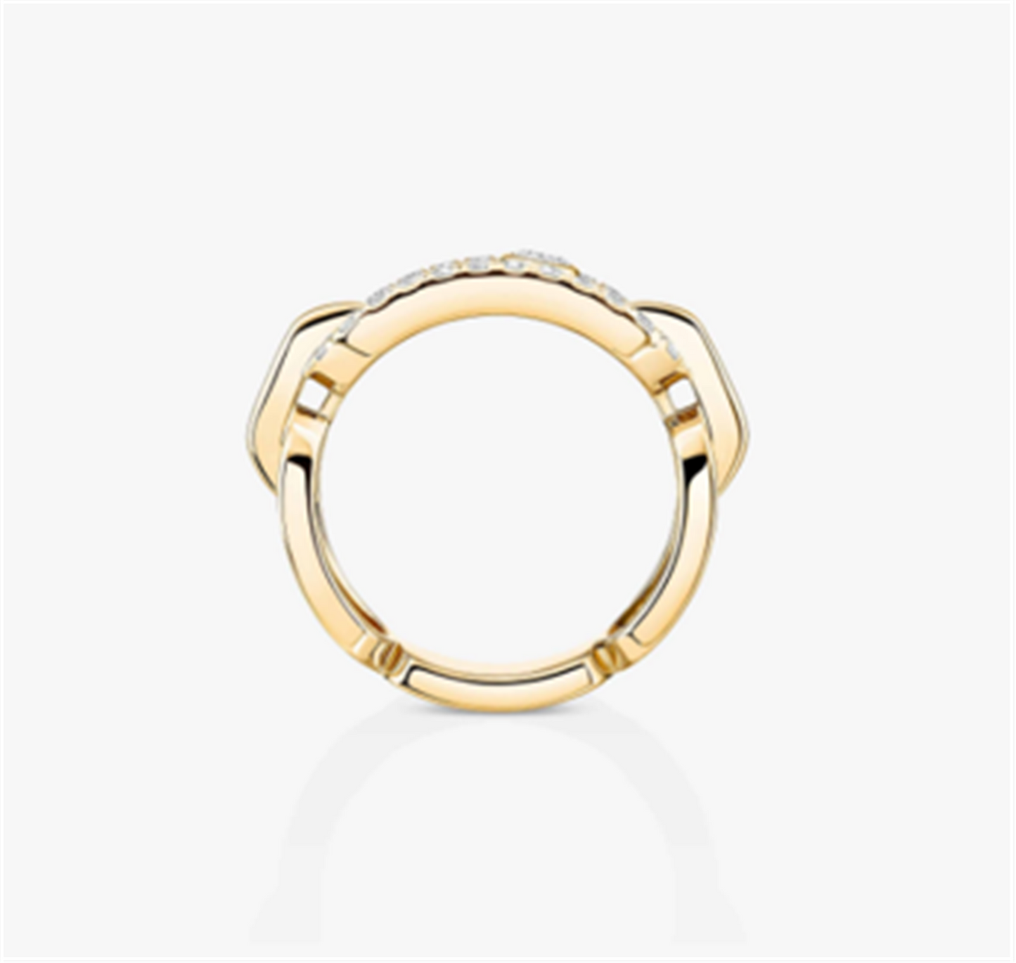 Messika Move Link Diamond Ring in 18k Yellow Gold