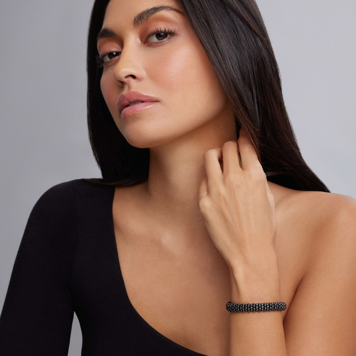 Lagos Black Ceramic Beaded Bracelet