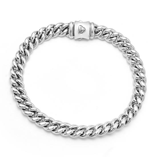 Lagos Silver Curb Chain Bracelet - 8mm