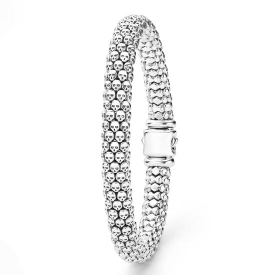 Lagos Caviar Skull Bracelet
