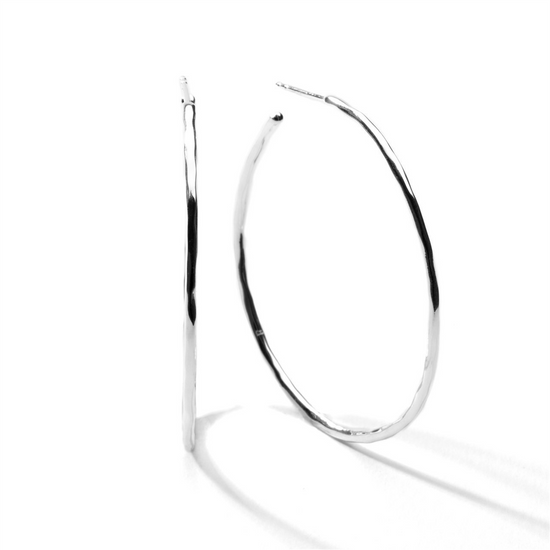 Ippolita Medium Squiggle #3 Hoop Earrings in Sterling Silver