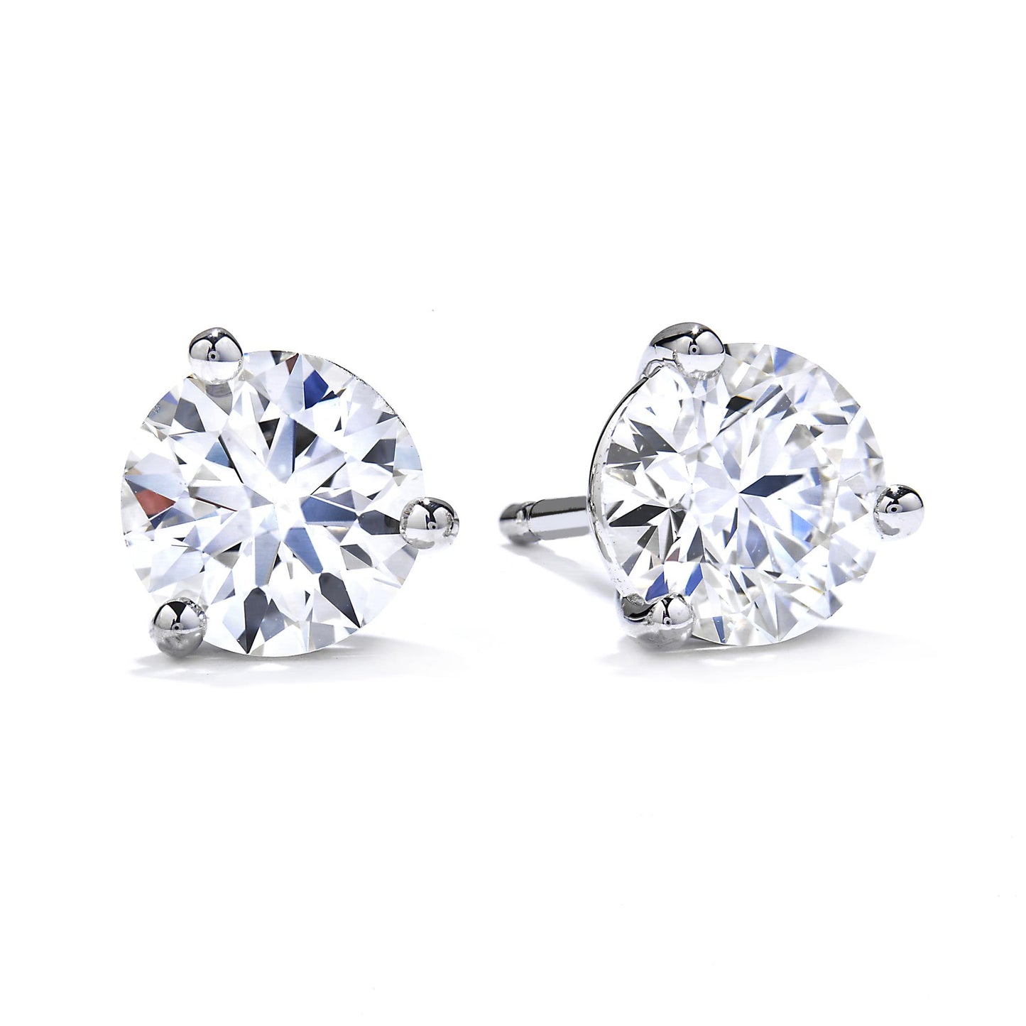 Hearts on Fire 1ct Three Prong Diamond Studs