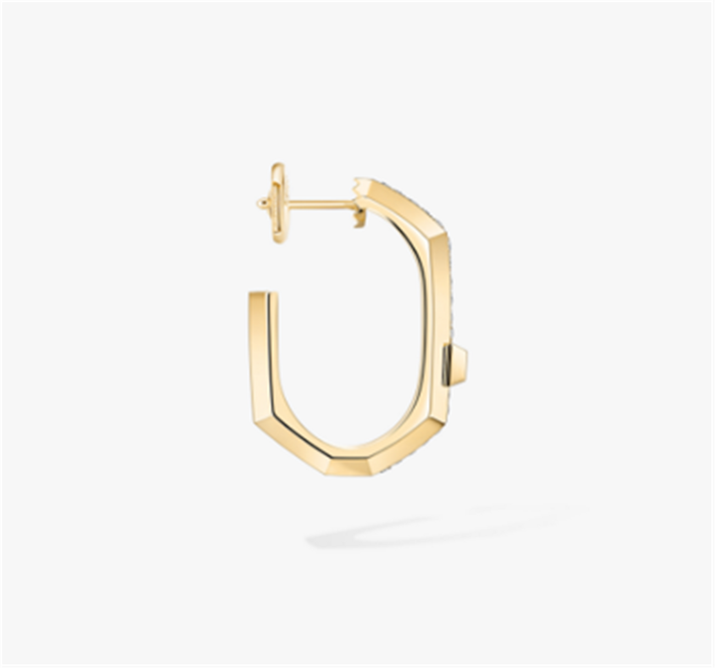 Messika Moderniste Single Pavé Diamond Hoop Earring in 18k Yellow Gold