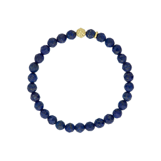 Lagos Lapis Gold Station Bead Bracelet