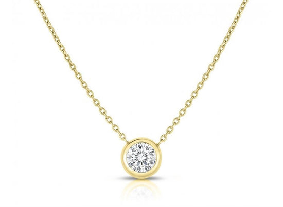 Roberto Coin Gold Diamond Station Necklace