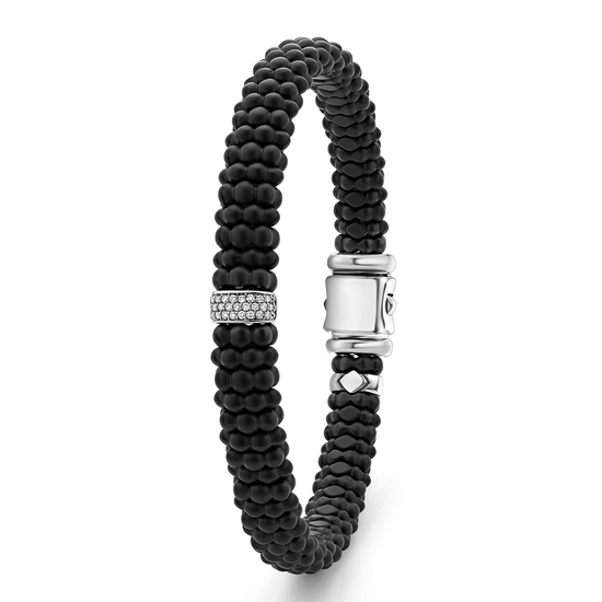 Lagos Single Station Matte Ceramic Diamond Bracelet