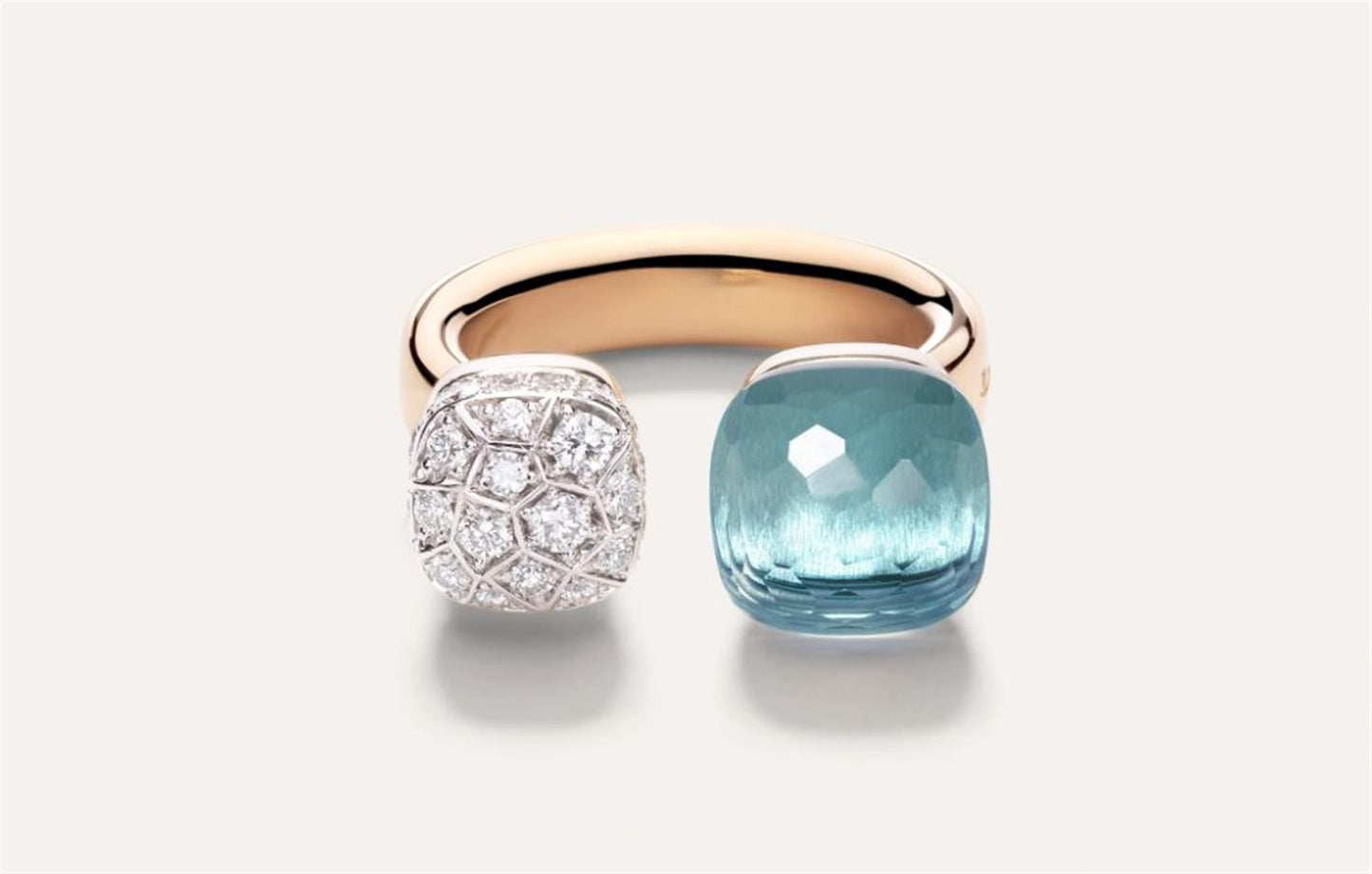 Pomellato Nudo Sky Blue Topaz & Diamond Ring